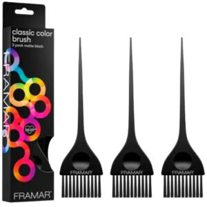 Juego de Brochas para Tinte Framar – Pack de 3 Unidades (Color Negro)